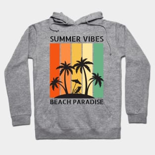 Summer Vibes - Beach Paradise - Palm Trees Hoodie